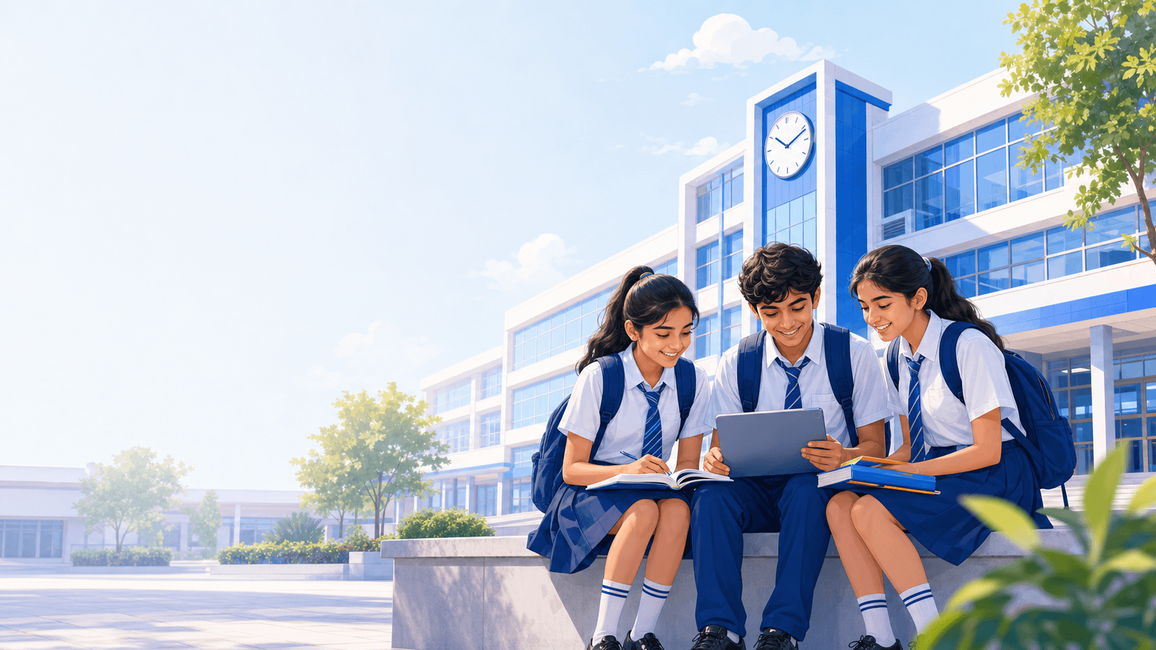 Students connected through the MyClassDiary school platform